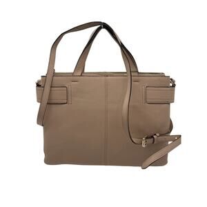 RETAIL $258 VINCE CAMUTO DAVY LEATHER ACCORDION CROSSBODY*Tranquility Grey